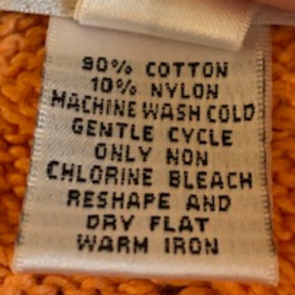 Talbots Woman's orange cable knit v-neck sweater size M NWOT - Picture 8 of 8